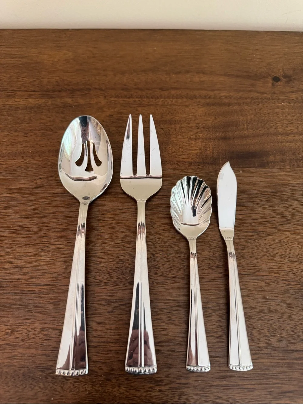 Reed And Barton Set Of 4 Pieces Of Serving Set 18/10 Stainless